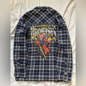 Broken Promises Plaid Zipper Jacket SZ XXL
